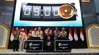 Pencatatan saham PT Dunia Virtual Online Tbk (AREA) di Bursa Efek Indonesia (BEI), Senin (1/4/2024). (Foto: BEI)