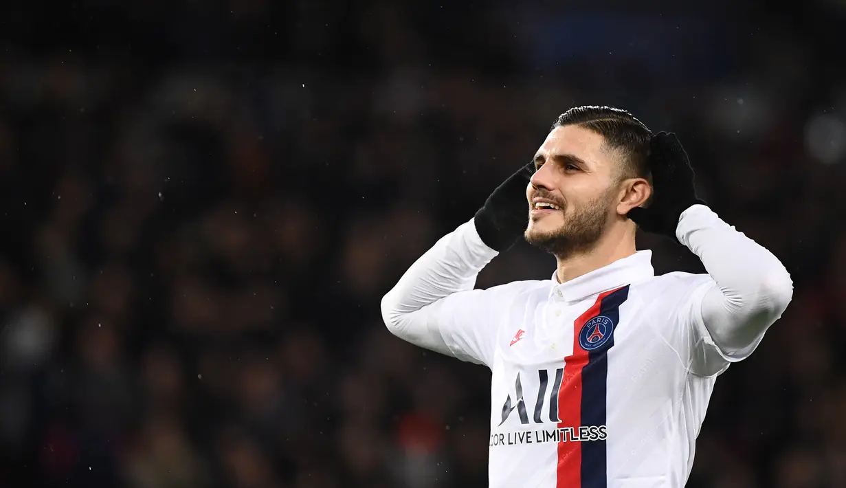4. Mauro Icardi (50 juta euro) - Mauro Icardi bergabung dengan Paris Saint-Germain di bursa transfer musim panas ini. PSG menggelontorkan dana mencapai 50 juta euro untuk mendatangkan pemain berusia 27 tahun ini dari Inter Milan. (AFP/Franck Fife)