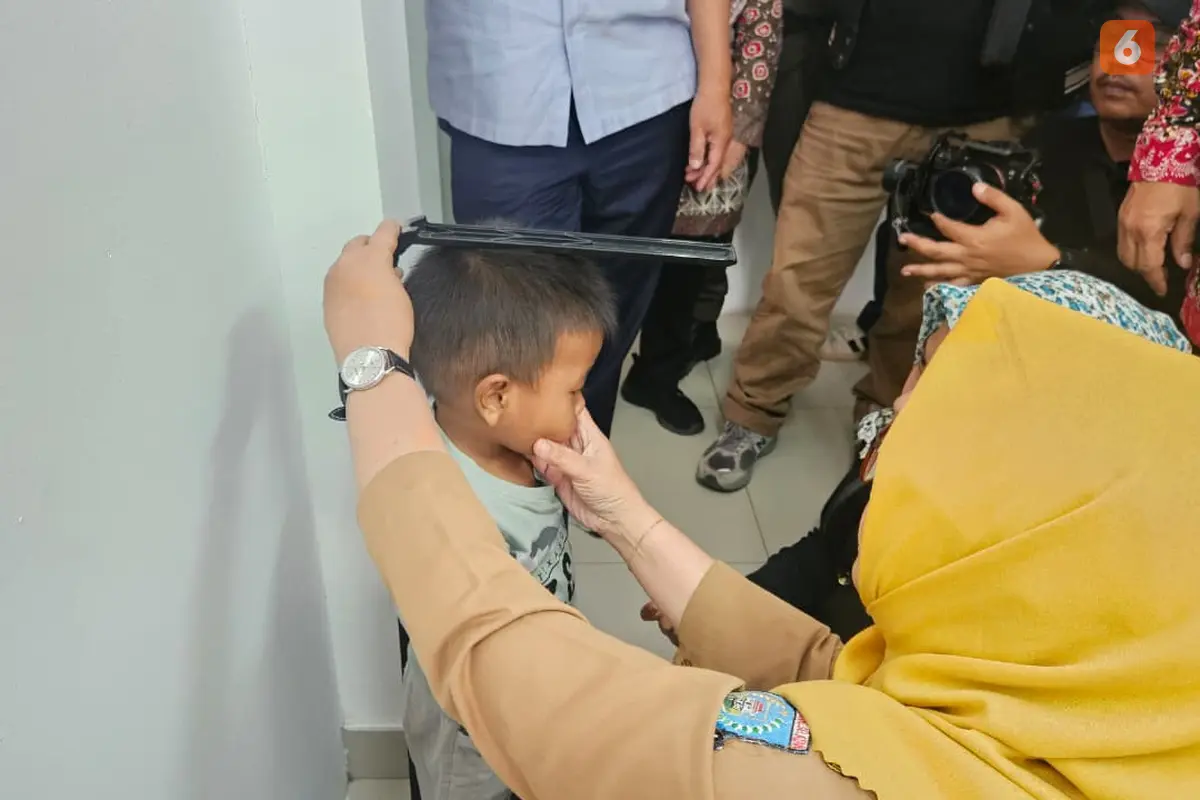 Balita Cek Tinggi Badan di Puskesmas Siap SEDIA (Foto: Aditya Eka Prawira/Liputan6.com)