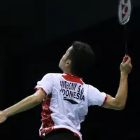 Tunggal putra Indonesia, Anthony Sinisuka Ginting. (PBSI)