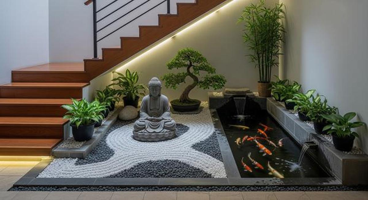8 Desain Taman dalam Rumah di Bawah Tangga, Estetik dan Penuh Makna