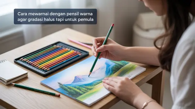 Cara Mewarnai dengan Pensil Warna agar Gradasi Halus dan Rapi untuk Pemula