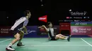 Pebulu tangkis ganda putra Korea Selatan, Choi Sol Gyu/Kim Won Ho saat bertanding melawan wakil China, Liu Yu Chen/Ou Xuan Yi pada babak final Indonesia Open 2022 di Istora Senayan, Jakarta, Minggu (19/06/2022). (Bola.com/Bagaskara Lazuardi)