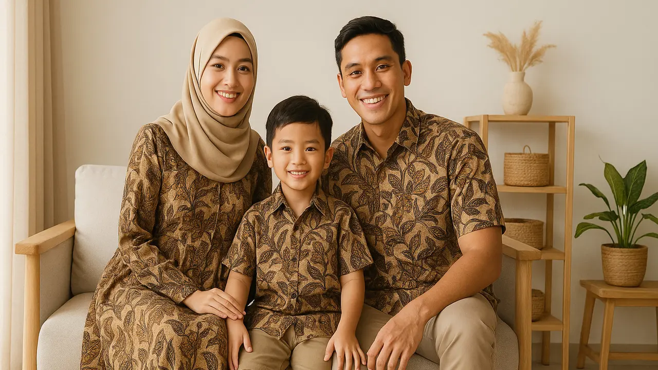 Model Baju Couple Ibu Ayah dan Anak Laki-Laki Terbaru 2025/via Chat GPT
