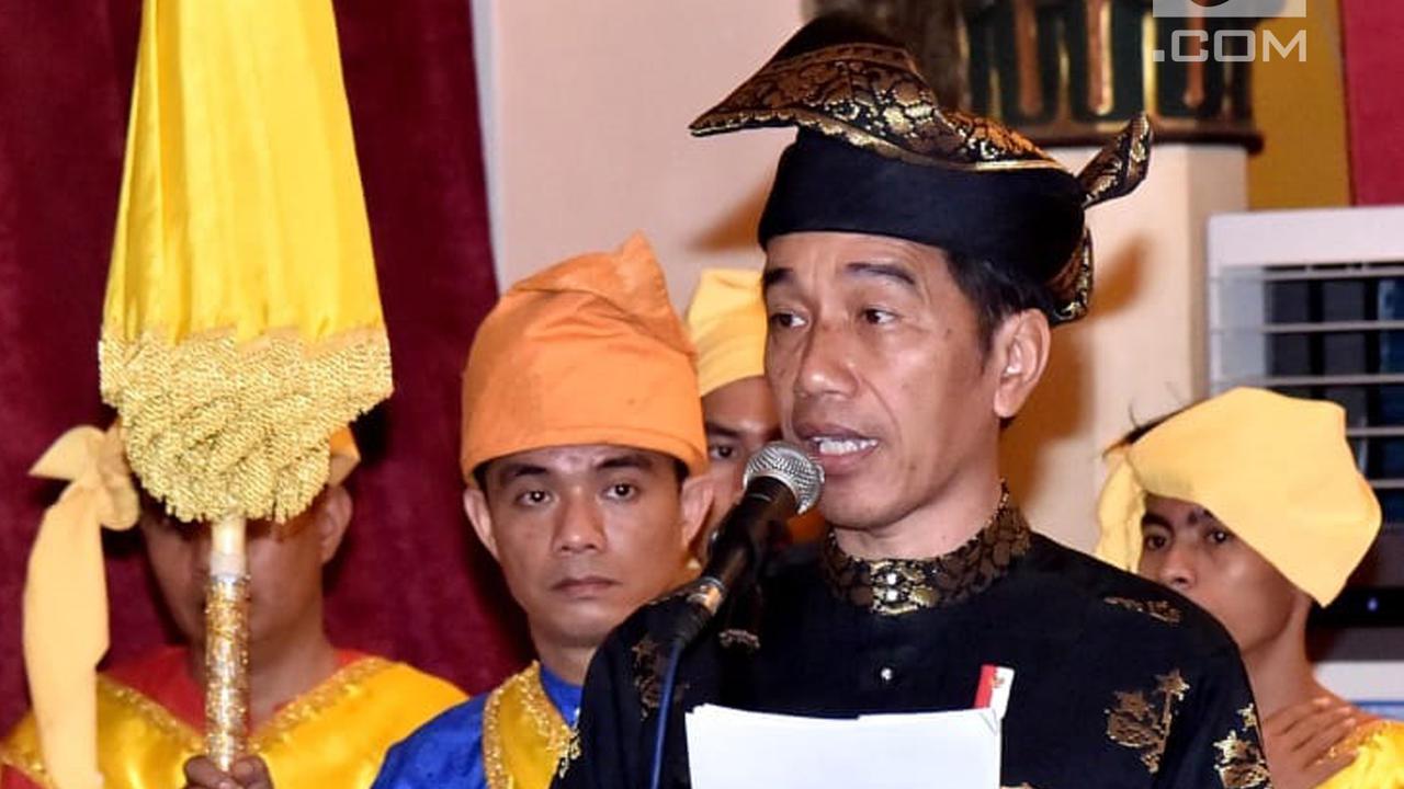 Presiden Jokowi Dianugerahi Gelar Adat oleh Kesultanan Deli