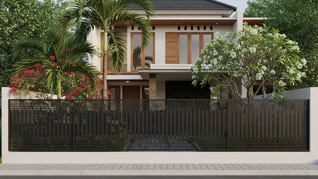 Desain Pagar Anti Panjat yang Tetap Elegan Tanpa Terlihat Seperti Benteng Model Cut Motif Sederhana