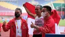 Setio Budi Hartanto berhasil meraih medali emas Triple Jump Men kelas F47 pada ASEAN Para Games 2022 di Stadion Manahan Solo, 2 Agustus 2022. (Foto: Dok. ASEAN Para Sports Federation)
