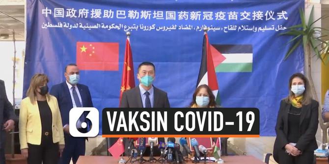 VIDEO: Palestina Terima Bantuan Vaksin Covid-19 dari China