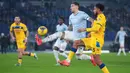 Hasil ini membuat Atalanta tetap berada di puncak klasemen sementara Liga Italia dengan mengumpulkan 41 angka dari 18 pertandingan, unggul satu poin atas Inter Milan di peringkat kedua. (AP Photo/Alessandra Tarantino)