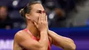 Ini merupakan final US Open perdana bagi Aryna Sabalenka. (AP Photo/Charles Krupa)