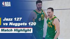 Berita video highlights laga musim reguler NBA 2020/2021 antara Utah Jazz melawan Denver Nuggets yang berakhir dengan skor 127-120, Sabtu (8/5/2021) pagi hari WIB.