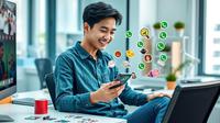 Ilustrasi cara bikin stiker whatsapp (Foto: AI)