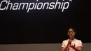 Pesepak bola putri Indonesia, Zahra Muzdalifah, saat acara meet and greets ONE Championship dan Timnas Indonesia di Gandaria City Mall, Jakarta, Sabtu (25/1). ONE Championship dan PSSI bersinergi untuk pengembangan atlet di Tanah Air. (Bola.com/Yoppy Renato)
