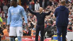 Hasil tersebut sekaligus menodai catatan impresif Arne Slot bersama Liverpool di Premier League musim ini. Padahal dalam tiga laga awal liga, The Reds berhasil menyapu bersih kemenangan dan tak kebobolan. (AP Photo/Rui Vieira)