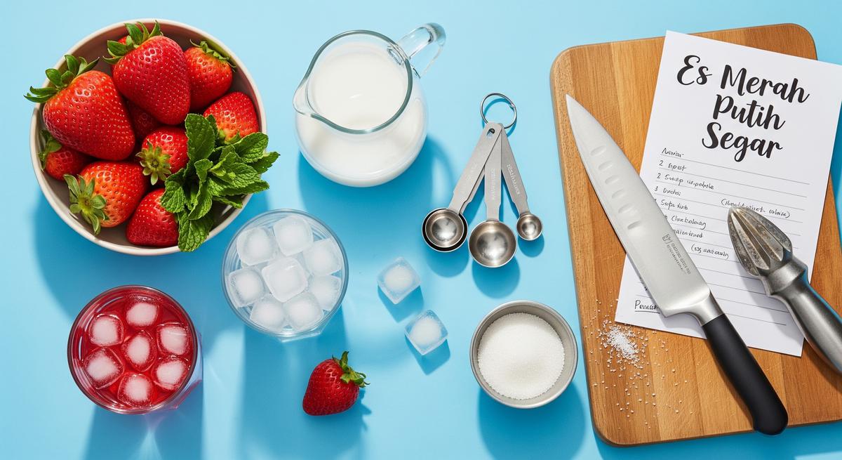 Resep Es Merah Putih Segar/AI Generated