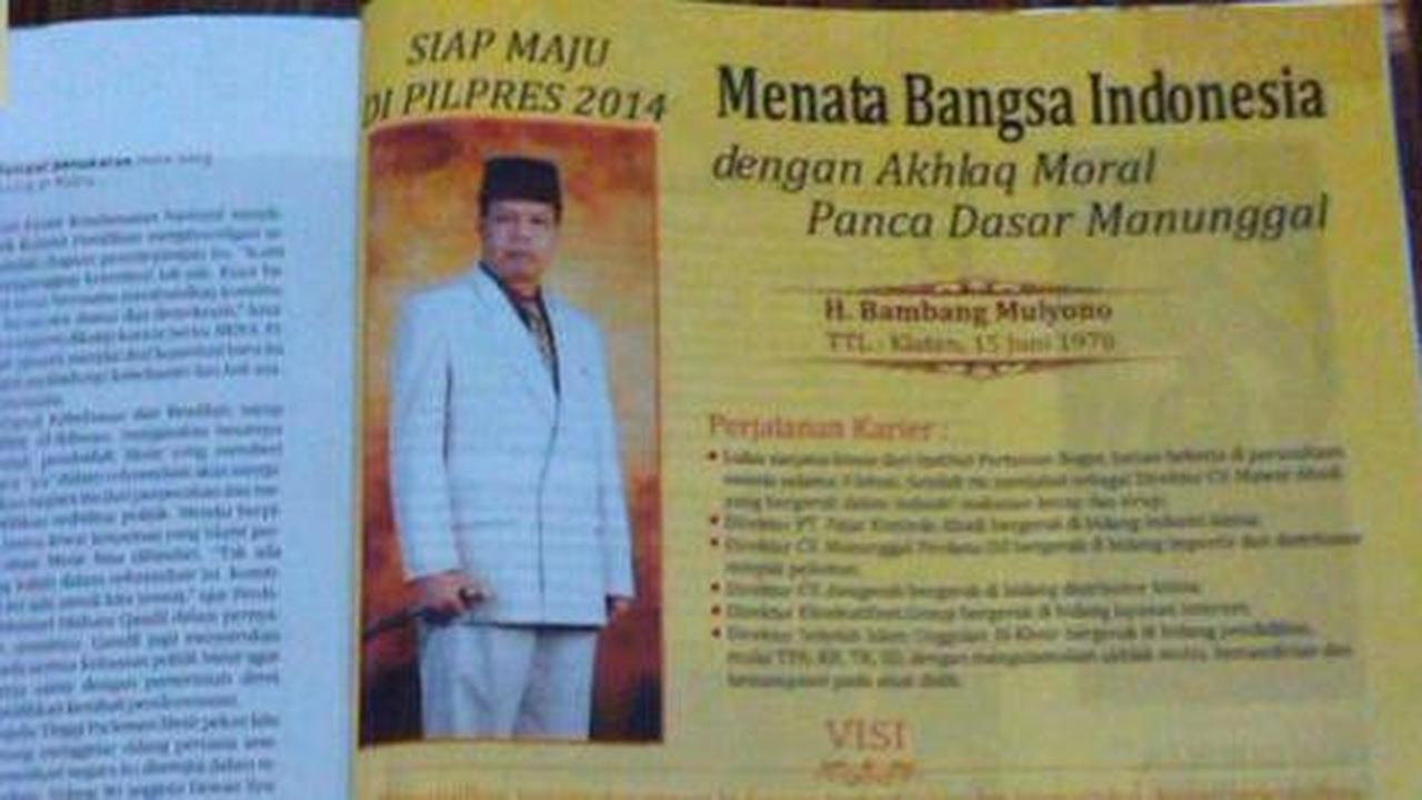 Juragan kecap dari Klaten pasang iklan siap jadi capres 2014