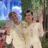 Aaliyah Massaid saat akad nikah dengan Thariq Halilintar. [@alyssadaguise]