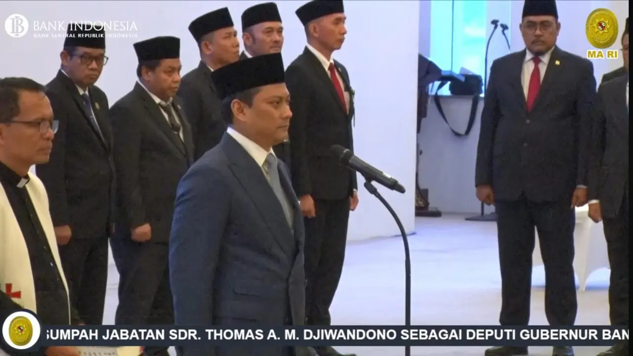 Thomas Djiwandono resmi dilantik sebagai Deputi Gubernur Bank Indonesia