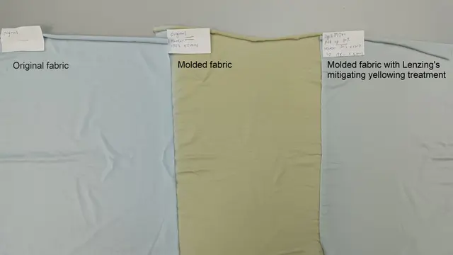 Perbandingan hasil pencetakan kain dengan tanpa solusi.