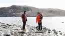 Berlibur di New Zealand, keluarga belo tak lupa berfoto di depan pegunungan. (Liputan6.com/IG/@dittopercussion)