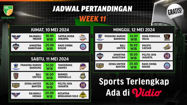 Siaran Langsung IBL Tokopedia 2024 Pekan 11