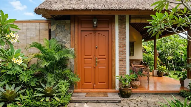 Warna Cat Pintu Kayu yang Bagus dan Awet untuk Rumah Tropis/AI Generated