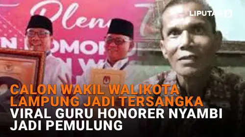 Calon Wakil Walikota Lampung Jadi Tersangka, Viral Guru Honorer Nyambi Jadi Pemulung