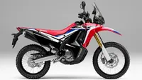 Honda memperkenalkan CRF250L Rally di Milan. Ini adalah motor trail yang pertama kali meluncur sebagai konsep di Tokyo Motor Show 2015 