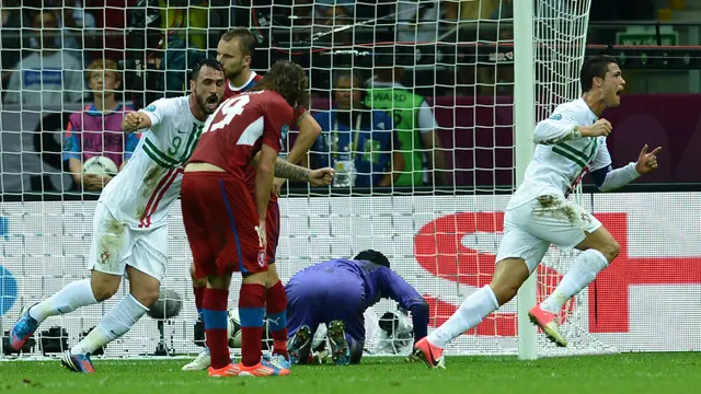Foto Piala Eropa: Sebaran 11 Gol Cristiano Ronaldo di 5 Edisi Piala Eropa yang Lampaui Rekor Michel Platini