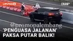 Pusing! Emak-emak Naik Fortuner Buka Pembatas Tol untuk Putar Balik