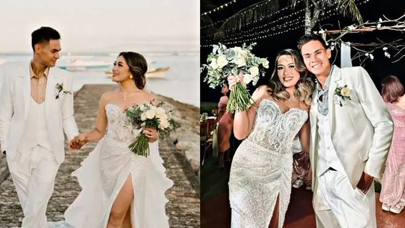 7 Potret Resepsi Pernikahan Amanda Gonzales dan Christian Rontini di Pinggir Pantai