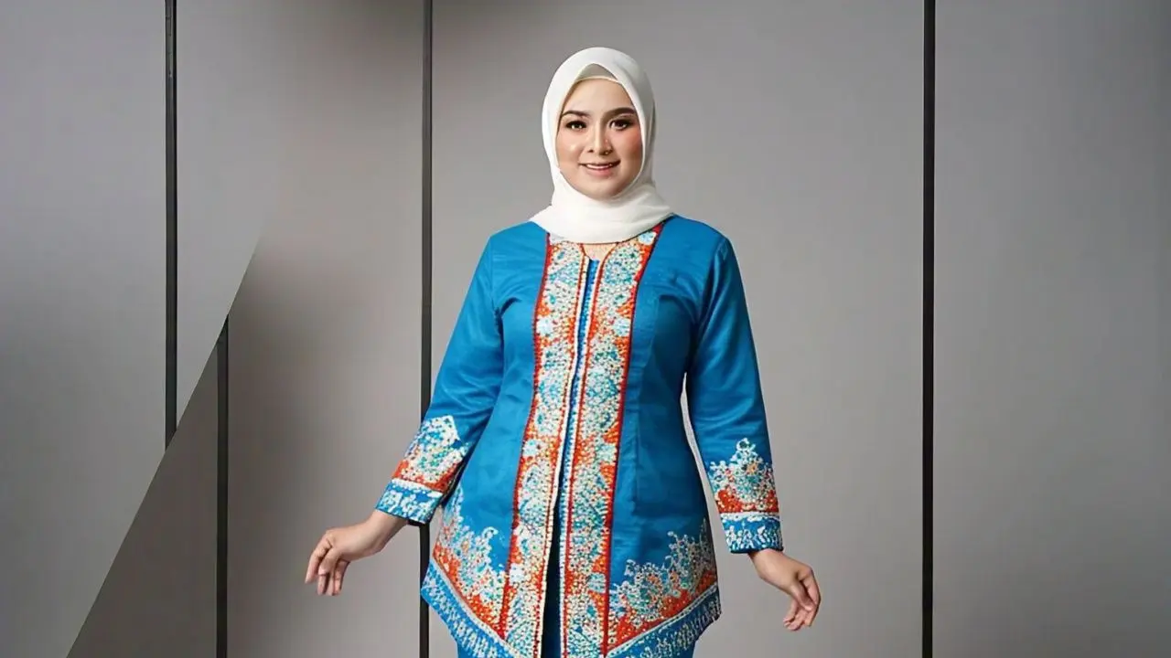 Gamis A-Line untuk Wanita Gemuk dengan Panel Vertikal/Nurul Diva Kautsar via Meta AI