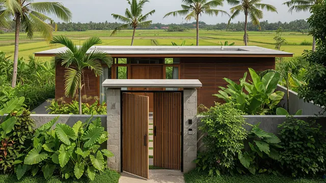 10 Model Gerbang Rumah dari Kayu Sederhana tapi Kuat, Natural dan Keamanan Terjaga