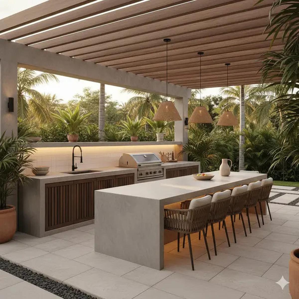 9 Dapur Outdoor Sederhana tapi Berkelas, Cocok untuk Rumah di Daerah Panas