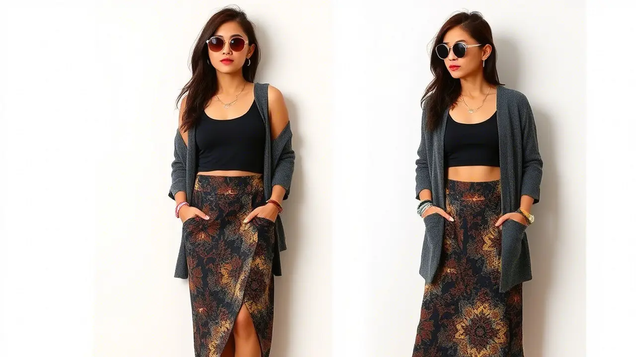 Model Rok Batik Kece untuk Outfit Ala Anak Skena