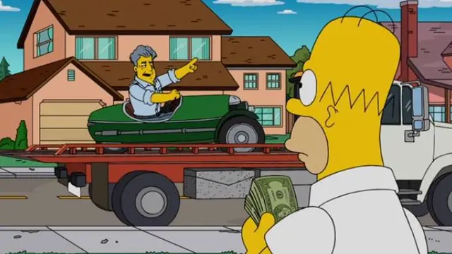 Jay Leno Berburu Mobil Antik ke Rumah Homer Simpson
