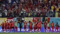 Kemenangan kali ini membuat Belgia lolos ke fase gugur 16 besar Euro 2020 dengan status juara Grup B karena meraih poin sempurna setelah menyapu bersih tiga laga kemenangan. Di sisi lain Finlandia tak beranjak dari urutan ketiga klasemen sementara. (Foto: AP/Pool/Lars Baron)