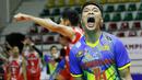 Surabaya Bhayangkara Samator tampil konsisten di dua laga terkahir final four Proliga 2022 yang berlangsung di Padepokan Voli Jenderal Polisi Kunarto, Bogor. Kali sukses mengalahkan Jakarta Pertamina Pertamax dengan skor 3-0. (Bola.com/M Iqbal Ichsan)
