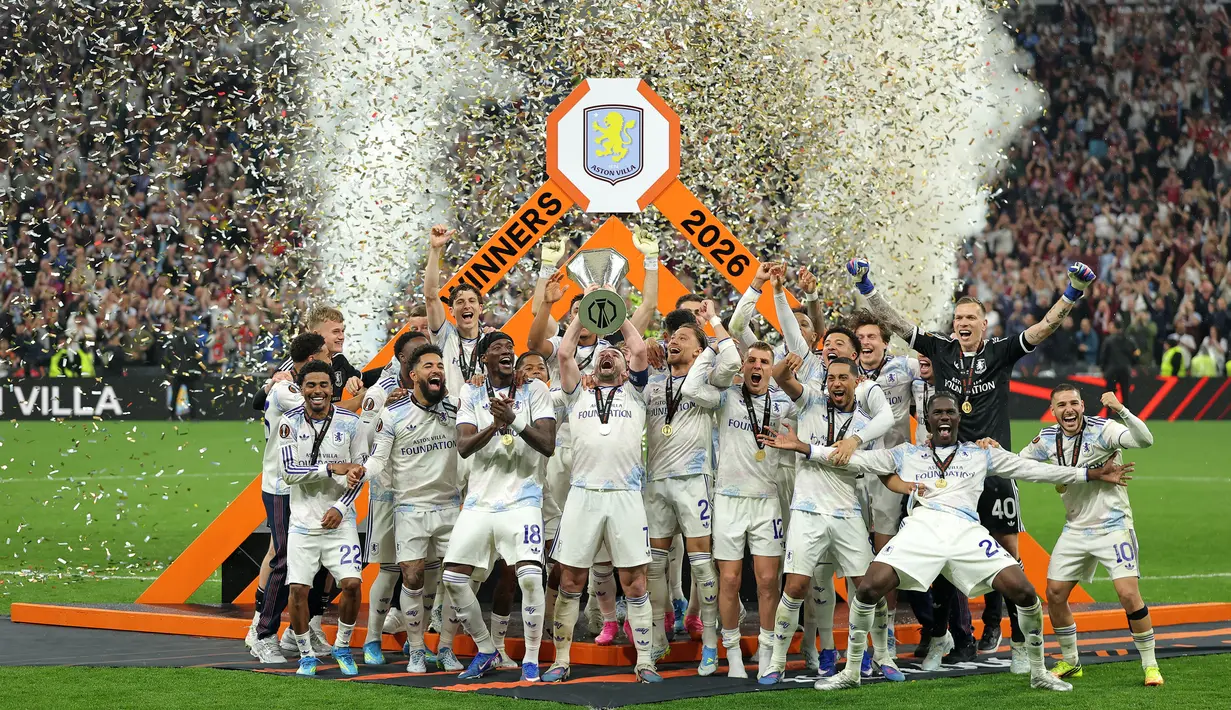 Bagi The Villans, ini merupakan trofi Liga Europa pertama mereka dalam sejarah. (AP Photo)