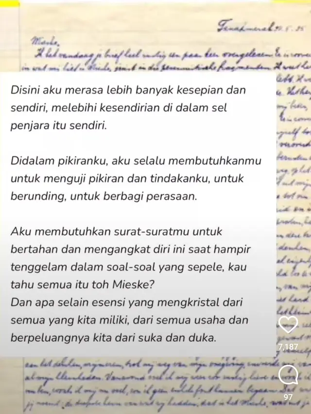 [Fimela] Penggalan video yang menunjukkan surat tulisan Sutan Sjahrir