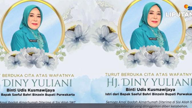 Terungkap, Ini Wasiat Terakhir Istri Bupati Purwakarta Diny Yuliani Sebelum Meninggal