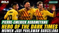 Jurnalis Bola.com mendapat kesempatan mengajukan pertanyaan kepada Pierre-Emerick Aubameyang dalam sesi wawancara bersama LaLiga. Aubameyang mengenang momen saat menjadi pahlawan Barcelona dan sempat mendapat julukan “Hero of The Dark Times” di tengah periode sulit klub.