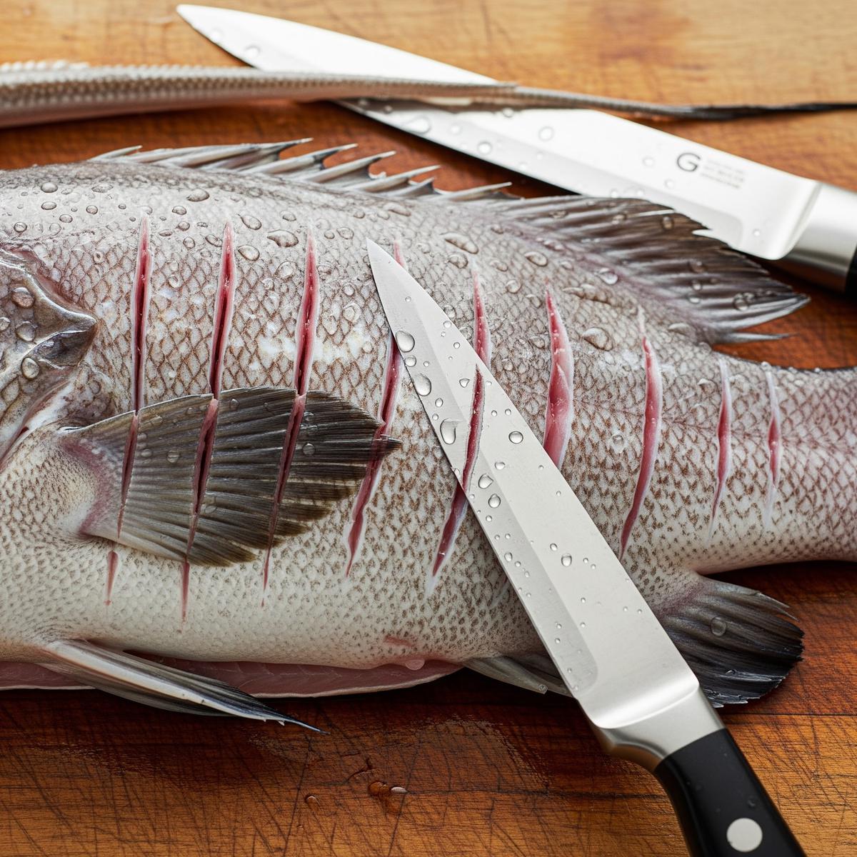 Sayatan pada Sirip Ikan dan Tulang Pendukung