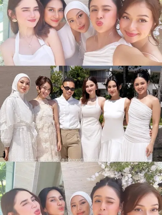 Syifa tampil memikat dalam balutan halter bodycon dress putih yang menonjolkan siluet rampingnya. Ia melengkapi penampilannya dengan kalung simpel yang mempermanis look-nya.