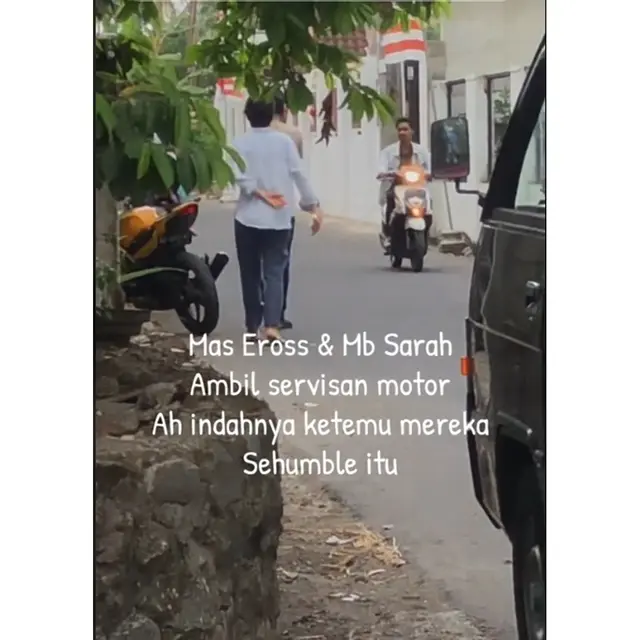 Viral Kesederhaan Eross SO7 dan Istri Jalan Kaki Ambil Servisan Motor, Ini 6 Momennya