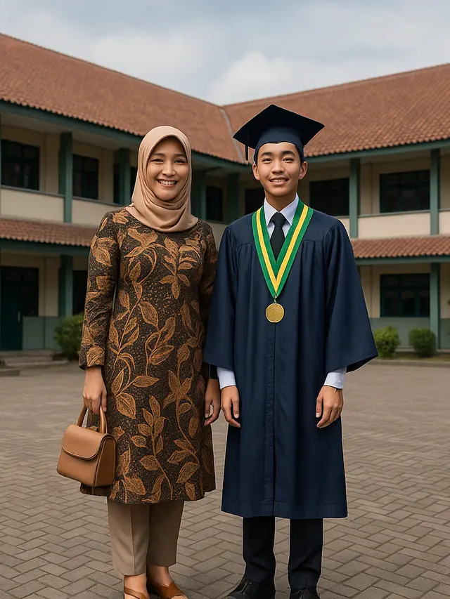 Model Batik untuk Datang ke Wisuda Anak/via AI