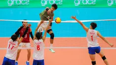 Timnas Bola Voli Putra Indonesia memastikan langkah ke final SEA Games 2025 Thailand 2025 seusai menorehkan kemenangan dramatis atas Vietnam. (Bola.com/Bagaskara Lazuardi)