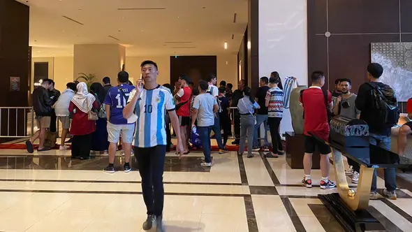 <p>Suasana Hotel Fairmont jelang Indonesia vs Argentina. (Liputan6.com/Marco Tampubolon)</p>