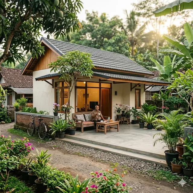 Model Rumah Minimalis 1 Lantai di Kampung