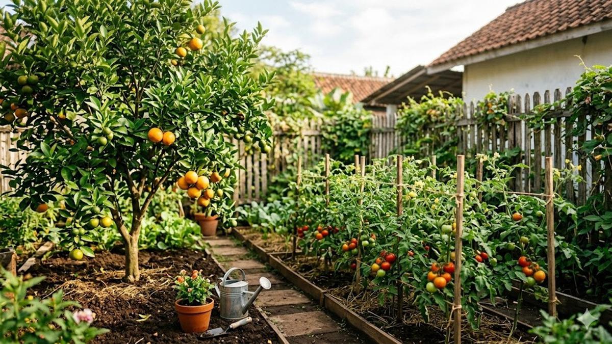 8 Ide Taman Buah Mini dengan Kombinasi Tanaman Sayur, Sulap Halaman Sempit Jadi Kebun Produktif
